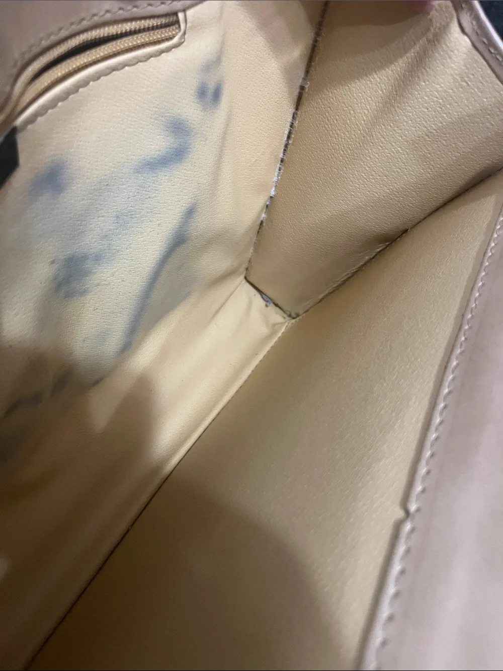 Classic Woman’s Tan Camel Color Made In Italy Leather Top-Handle Purse Briefcase